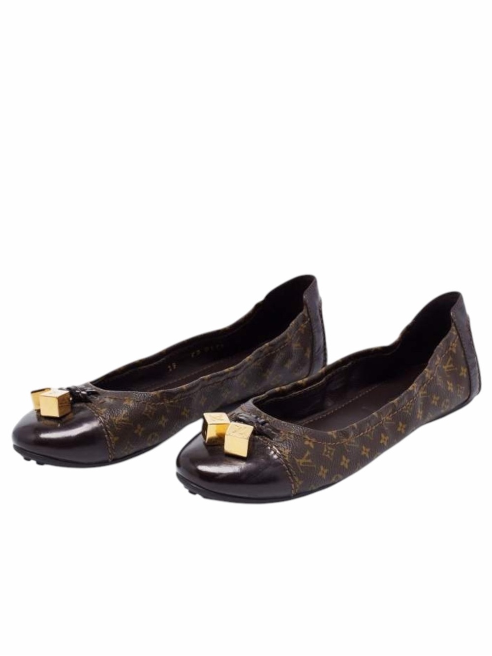 Louis Vuitton Monogram Lovely Scrunch Ballet Flats Size 39